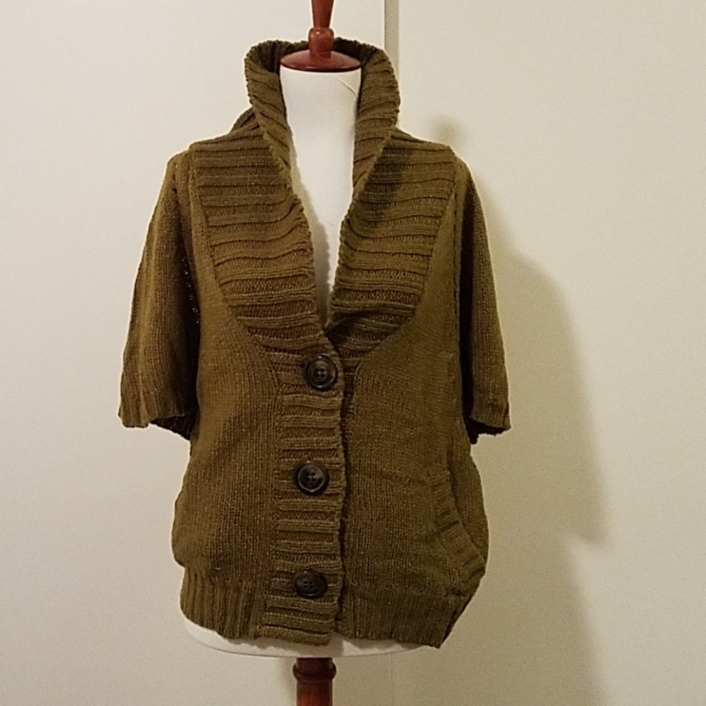 Old Navy army green cardigan sweater